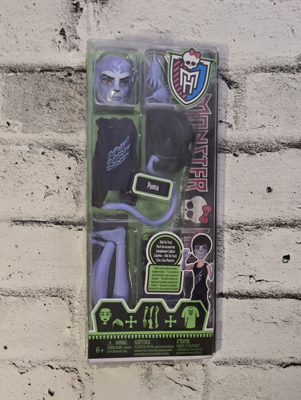 Monster High Create-A-Monster Puma Add-On Pack 2011 NIB Mattel